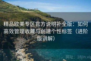 精品欧美专区官方说明补全版：如何高效管理收藏与创建个性标签（进阶版讲解）