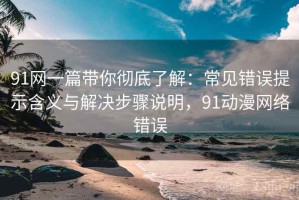 91网一篇带你彻底了解：常见错误提示含义与解决步骤说明，91动漫网络错误
