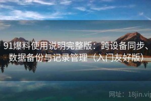 91爆料使用说明完整版：跨设备同步、数据备份与记录管理（入门友好版）