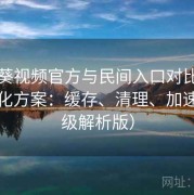 向日葵视频官方与民间入口对比：体验优化方案：缓存、清理、加速（升级解析版）