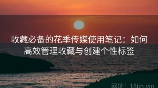 收藏必备的花季传媒使用笔记：如何高效管理收藏与创建个性标签