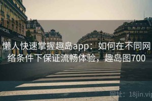懒人快速掌握趣岛app：如何在不同网络条件下保证流畅体验，趣岛图700