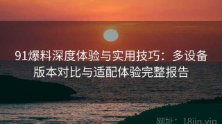 91爆料深度体验与实用技巧：多设备版本对比与适配体验完整报告