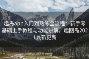 趣岛app入门到熟练全流程：新手零基础上手教程与功能讲解，趣图岛2021最新更新