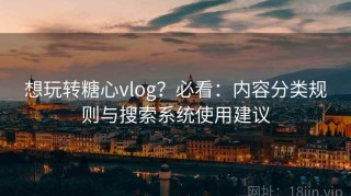 想玩转糖心vlog？必看：内容分类规则与搜索系统使用建议