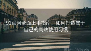 91官网全面上手指南：如何打造属于自己的高效使用习惯