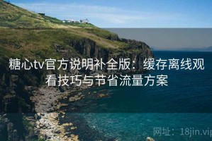 糖心tv官方说明补全版：缓存离线观看技巧与节省流量方案