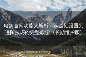 电鸽官网功能大解析：从基础设置到进阶技巧的完整教学（长期维护版）
