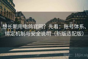 想长期用电鸽官网？先看：账号体系、绑定机制与安全说明（新版适配版）