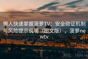 懒人快速掌握菠萝TV：安全验证机制与风险提示说明（图文版），菠萝newtv