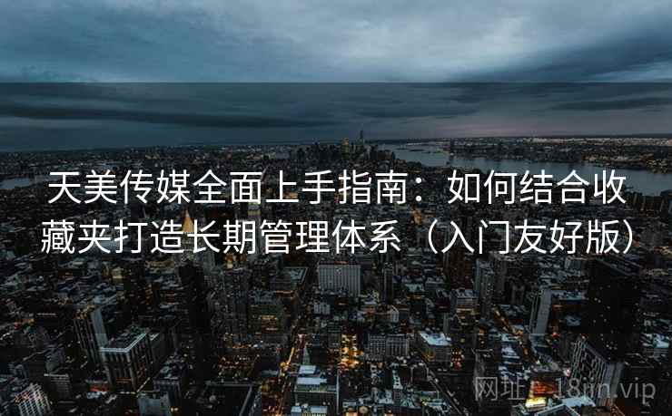 天美传媒全面上手指南：如何结合收藏夹打造长期管理体系（入门友好版）