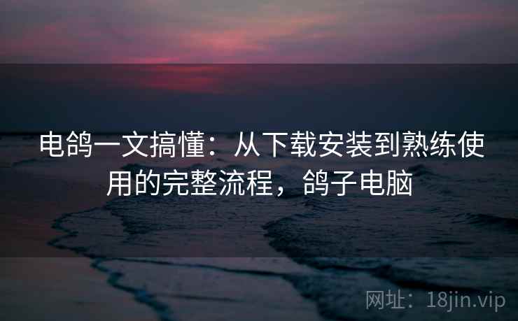 电鸽一文搞懂：从下载安装到熟练使用的完整流程，鸽子电脑