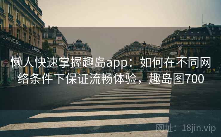 懒人快速掌握趣岛app：如何在不同网络条件下保证流畅体验，趣岛图700