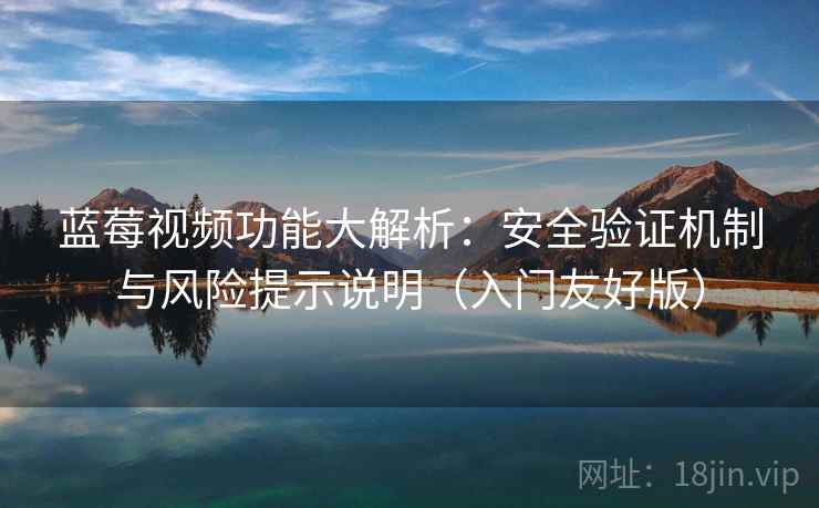 蓝莓视频功能大解析:安全验证机制与风险提示说明(入门友好版) 蓝莓视频功能大解析:安全验证机制与风险提示说明(入门友好版)