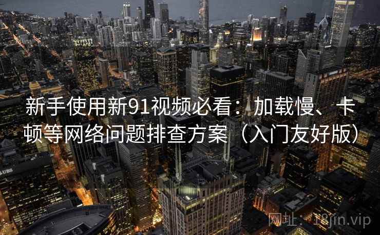 新手使用新91视频必看：加载慢、卡顿等网络问题排查方案（入门友好版）