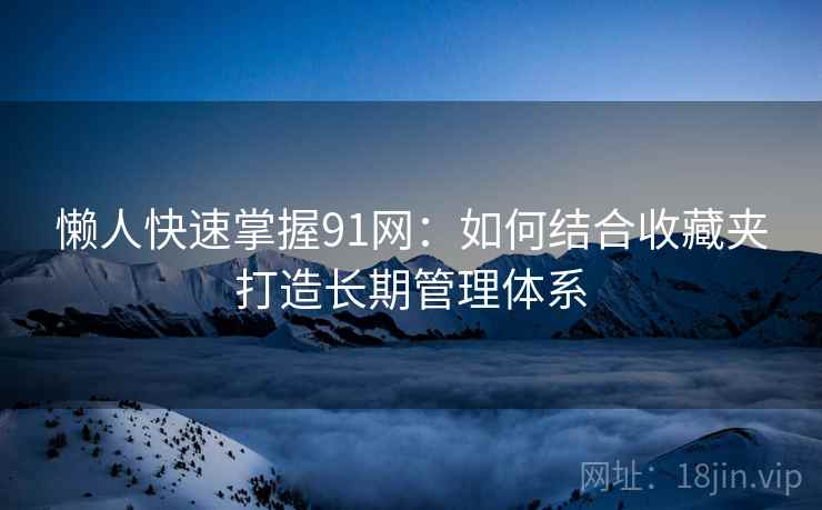 懒人快速掌握91网：如何结合收藏夹打造长期管理体系