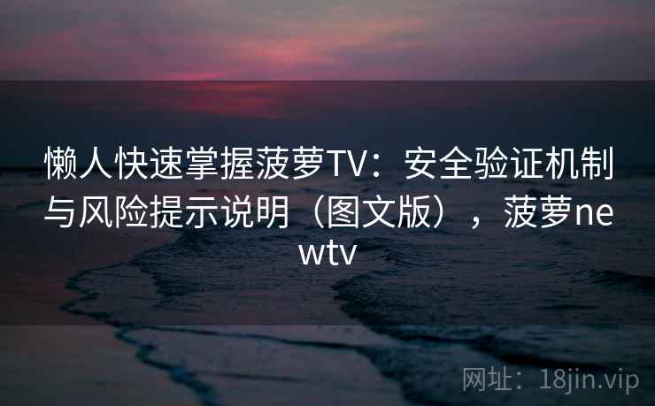 懒人快速掌握菠萝TV：安全验证机制与风险提示说明（图文版），菠萝newtv