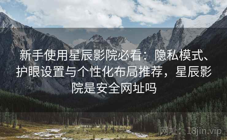 新手使用星辰影院必看：隐私模式、护眼设置与个性化布局推荐，星辰影院是安全网址吗