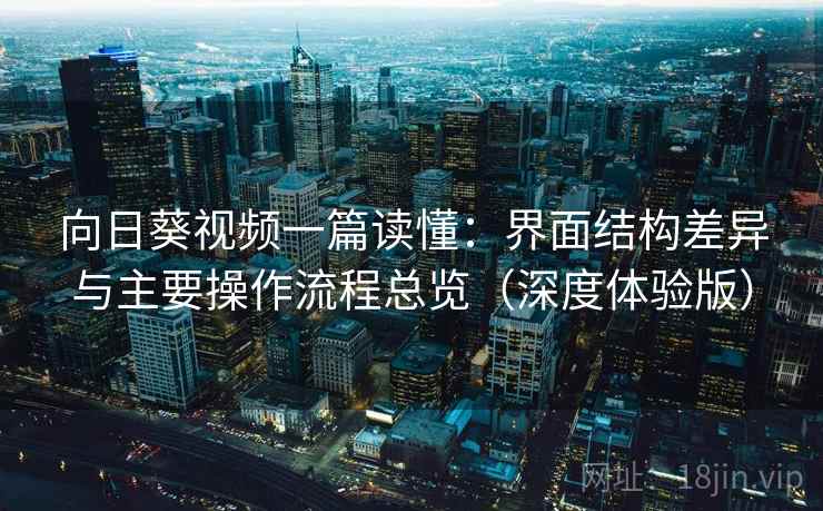 向日葵视频一篇读懂：界面结构差异与主要操作流程总览（深度体验版）