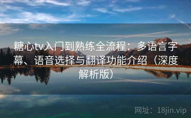 糖心tv入门到熟练全流程：多语言字幕、语音选择与翻译功能介绍（深度解析版）