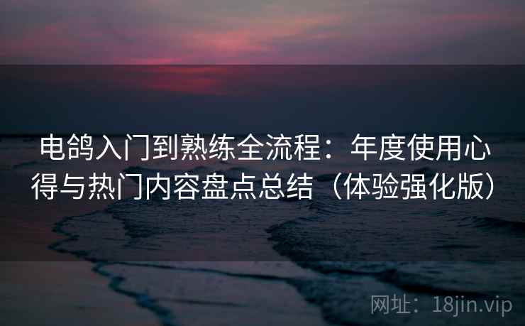 电鸽入门到熟练全流程：年度使用心得与热门内容盘点总结（体验强化版）