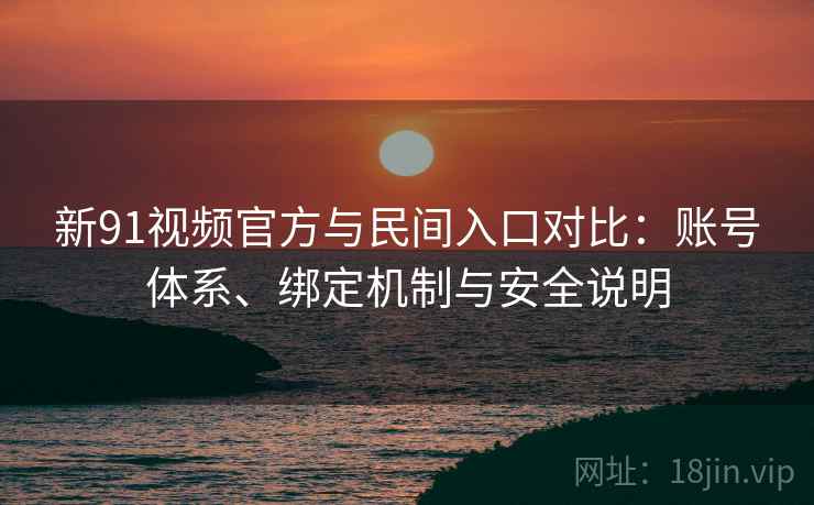 新91视频官方与民间入口对比:账号体系、绑定机制与安全说明 新91视频官方与民间入口对比:账号体系、绑定机制与安全说明